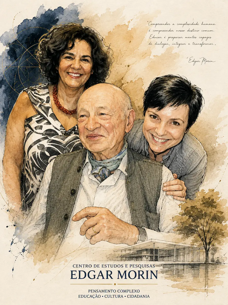 Maria Candida, Edgar Morin e Izabel Petraglia_02 Centro de Estudos e Pesquisas Edgar Morin